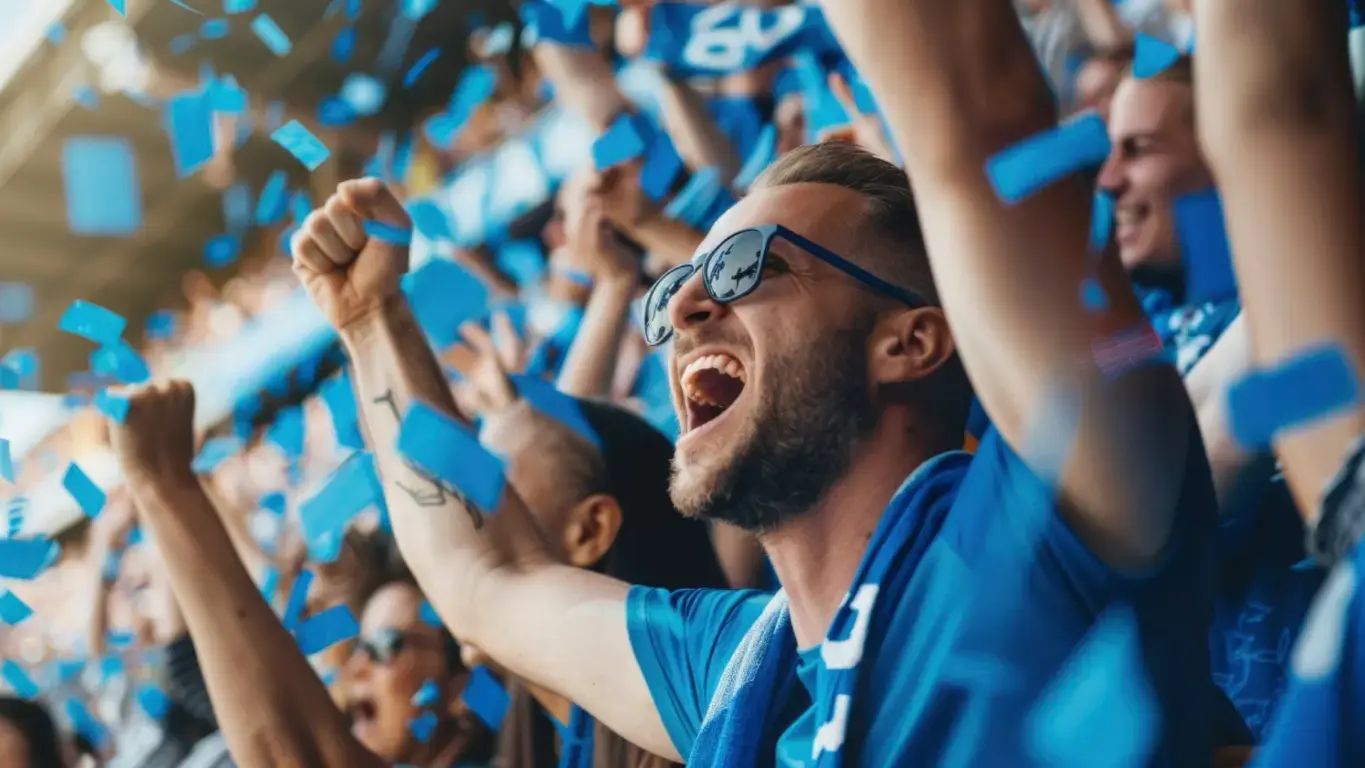 Torcededores em estádio