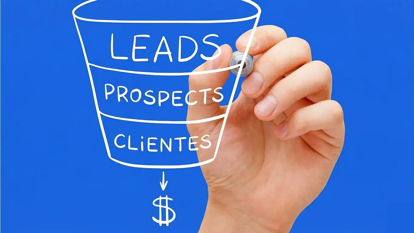 Imagem de um funil de vendas